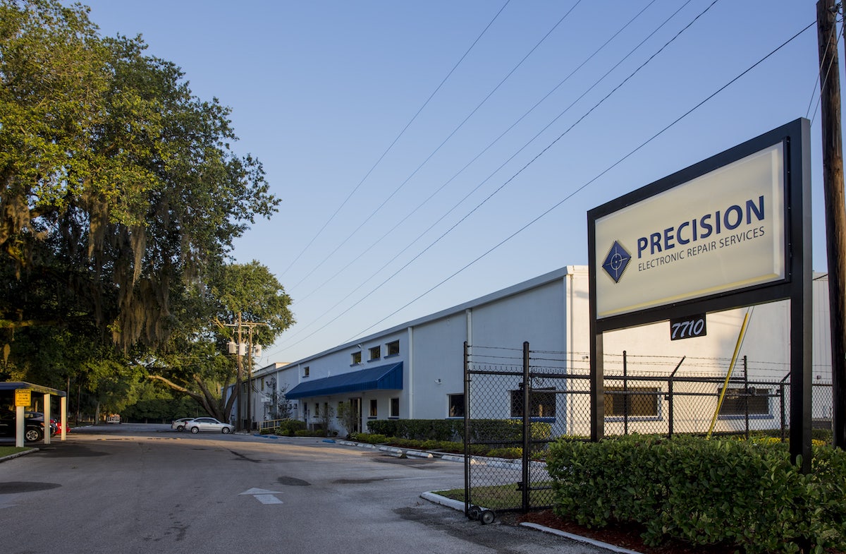 Precision ERS repair facility and warehouse exterior
